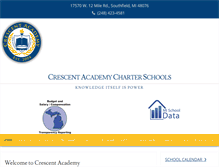 Tablet Screenshot of crescentacademycharterschool.com